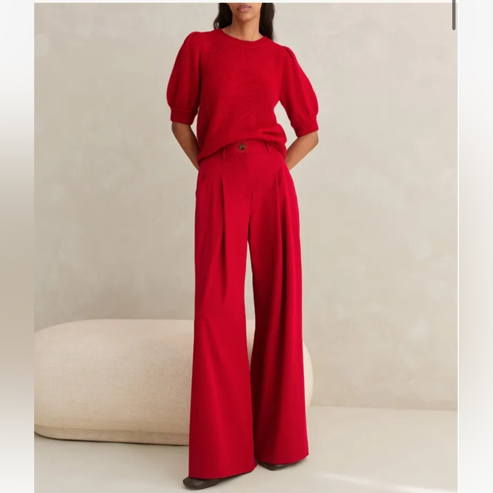 ME+EM Statement Twill Wide-Leg Pant
